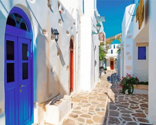 Paros Houses In Greece Paint By Number