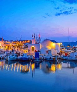 Paros Greece At Night Paint By Number