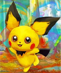 Pichu Pokemon Art Paint By Number