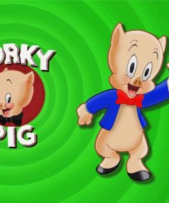 Porky Pig Looney Tunes Poster Paint By Number