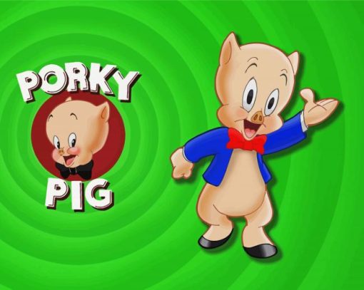 Porky Pig Looney Tunes Poster Paint By Number