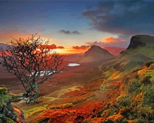 Quiraing Isle Of Skye At Sunset Paint By Numbers