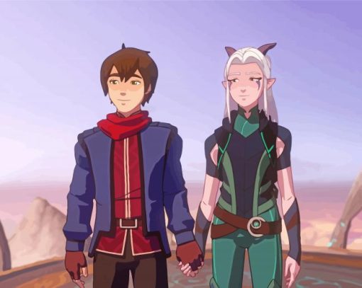 Rayla And Callum The Dragon Prince Paint By Numbers