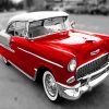 Red 1955 Chevy Paint By Numbers