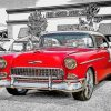 Red 55 Chevy Art Paint By Numbers