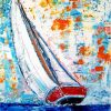 Sailboat Abstract Art Paint By Number