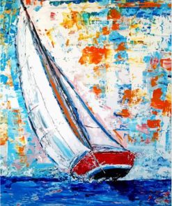 Sailboat Abstract Art Paint By Number