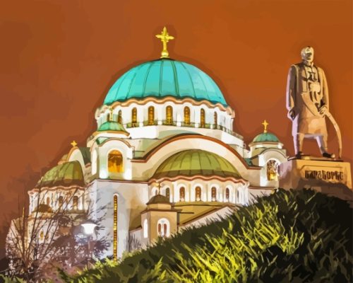 Saint Sava Temple Paint By Number