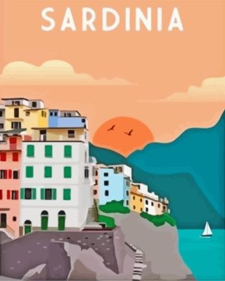 Sardinia Island Poster Paint By Number