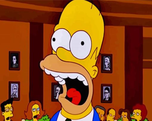 Homer Simpson Painting By Numbers