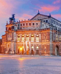 Semperoper Dresden At Sunset Paint By Number