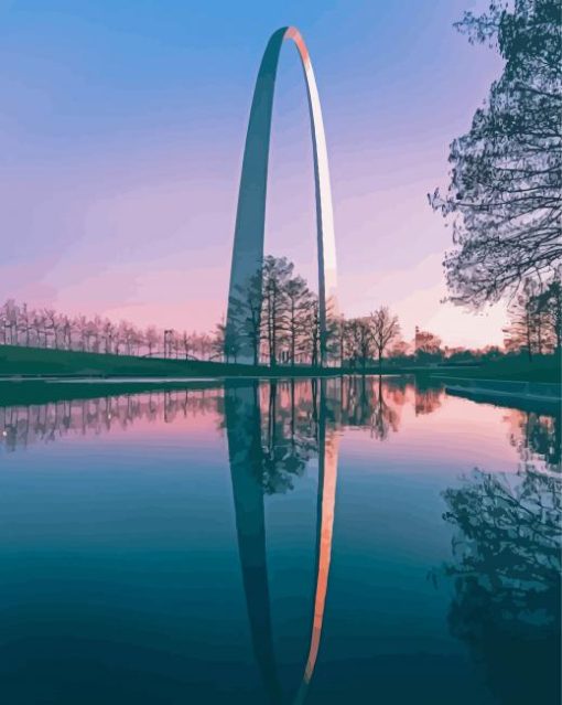 St Louis Arch Missouri Paint By Number