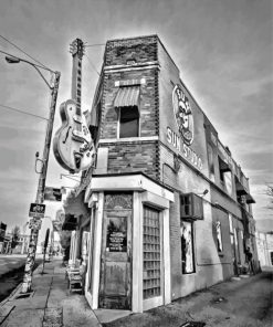 Black And White Sun Studio In Memphis Paint By Numbers