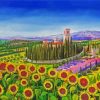 Sunflowers Tuscany Village Paint By Number