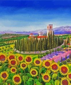 Sunflowers Tuscany Village Paint By Number