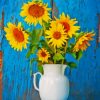 Sunflowers Vase Art Painting By Number