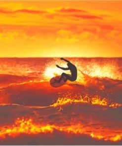 Sunrise Surfer Painting By Number