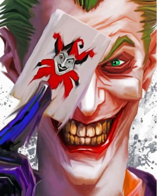 Supervillain Joker Card Paint By Number