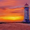 Talacre Lighthouse At Sunset Paint By Number