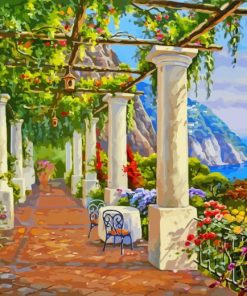 Terrace By The Sea Paint By Number