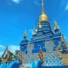 Thailand Chiang Rai Blue Temple Paint By Numbers