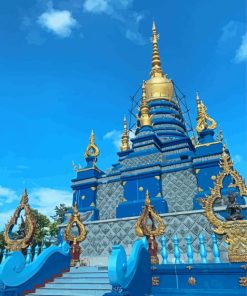 Thailand Chiang Rai Blue Temple Paint By Numbers