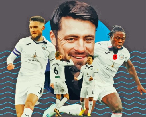 The Swansea City Players Paint By Number