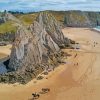 The Three Cliffs Bay Swansea Beach Paint By Numbers