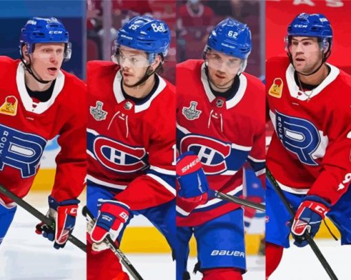 The Canadien Montreal Players Paint By Numbers