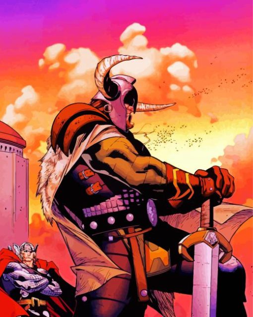 Thor Heimdall Character Paint By Number