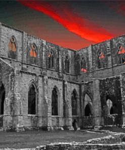 Tintern Abbey At Sunset Paint By Number