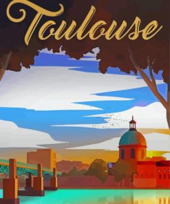 Toulouse City Poster Paint By Numbers