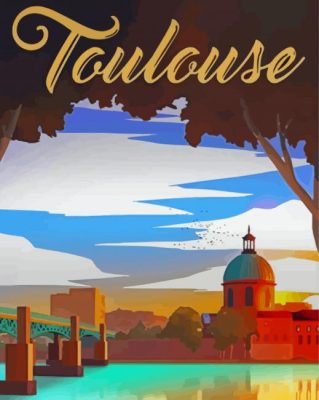 Toulouse City Poster Paint By Numbers