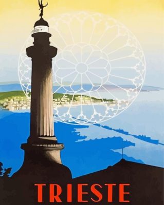 Trieste City Poster Paint By Number