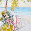 Tropical Beach Bike Paint By Number