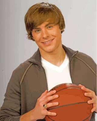 Troy Bolton Zac Efron Paint By Number