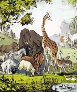 Vintage Animals Paint By Number