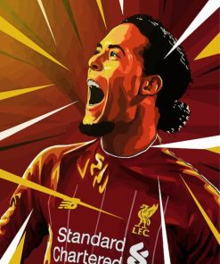 Virgil Van Dijk Footballer Paint By Numbers