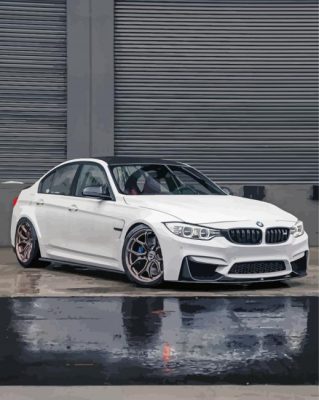 White BMW M3 F80 Car Paint By Numbers