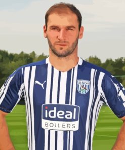 Branislav Ivanovic West Bromwich Paint By Number