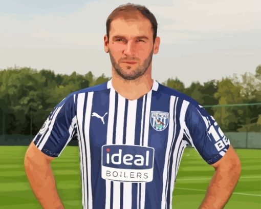 Branislav Ivanovic West Bromwich Paint By Number