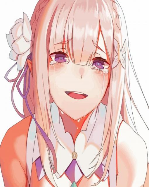 Emilia Crying Re Zero Paint By Number