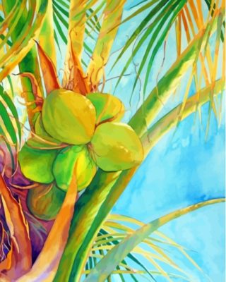 Fresh Coconut Tree Paint By Number