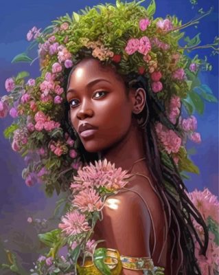 Floral African Queen Paint By Number