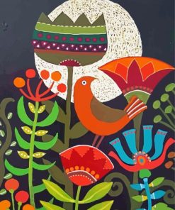 Folk Bird Paint By Number