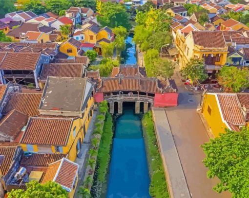 Hoi An Cau Temple In Vietnam Paint By Numbers