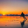 Ice Hockey On Lake Paint By Number