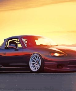 Miata At Sunset Paint By Numbers