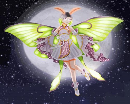 Moon Moth Fairy Paint By Number