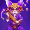 Musician Cat Painting By Number